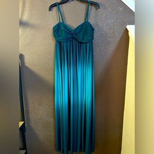 Bijou Bijou Teal Ombre Maxi Dress Elegant Wedding Guest